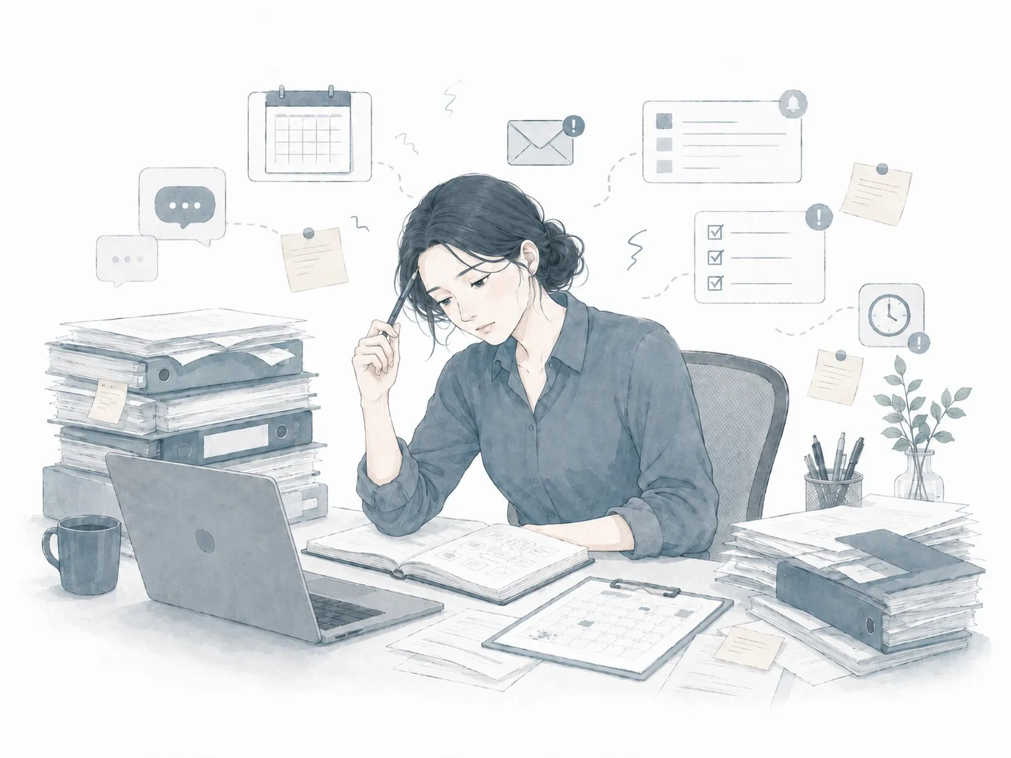 個人で活動する専門職のイメージ